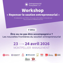 Workshop "Repenser le soutien entrepreneurial"